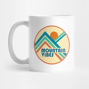 Mountain Vibes Retro Western Lines Mug